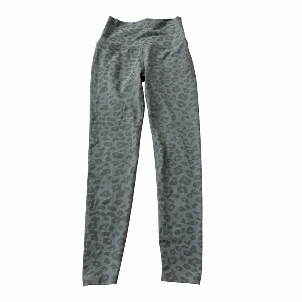 Beyond Yoga Leggings Womens Small Gray Leopard Print High Waisted Gym Athleisure